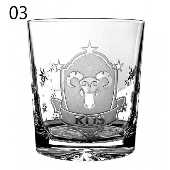 Other Goods * Kristály Horoszkópos whiskys pohár 300 ml (Tos17021)