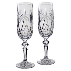   Victoria * Kristály Pezsgős kristály készlet esküvőre (2 db) (MGyű17198)