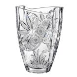 Liliom * Kristály Hordó váza 23 cm (Smi17567)