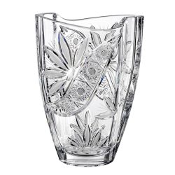 Liliom * Kristály Hordó váza 23 cm (Smi17567)