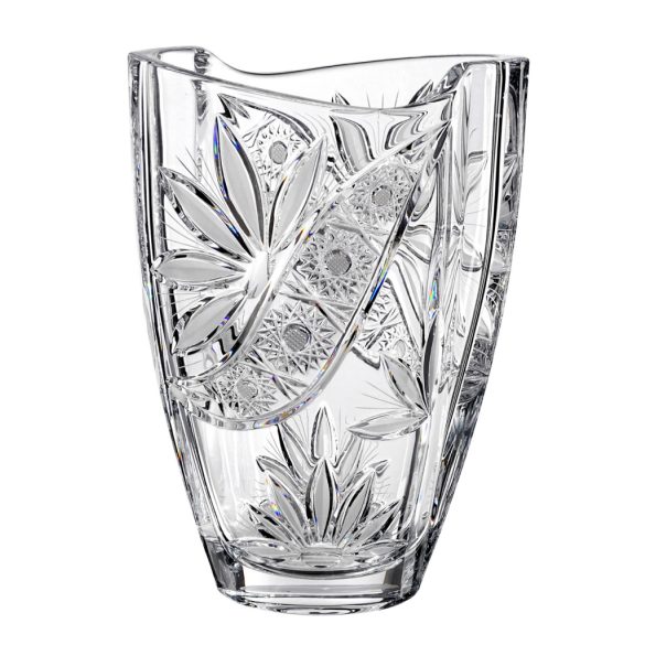 Liliom * Kristály Hordó váza 23 cm (Smi17567)