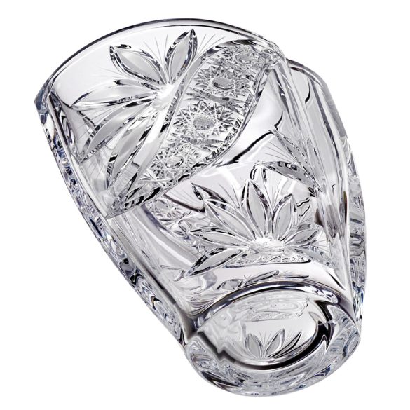 Liliom * Kristály Hordó váza 23 cm (Smi17567)