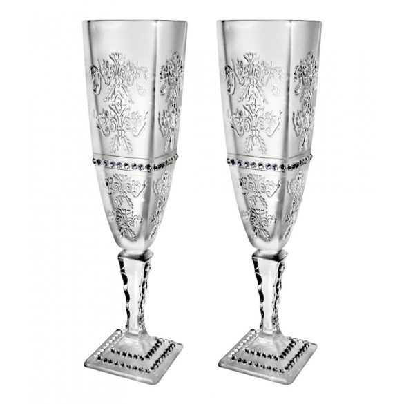 Royal * Crystal Champagne flute glass set 2 pcs (Ar18927)